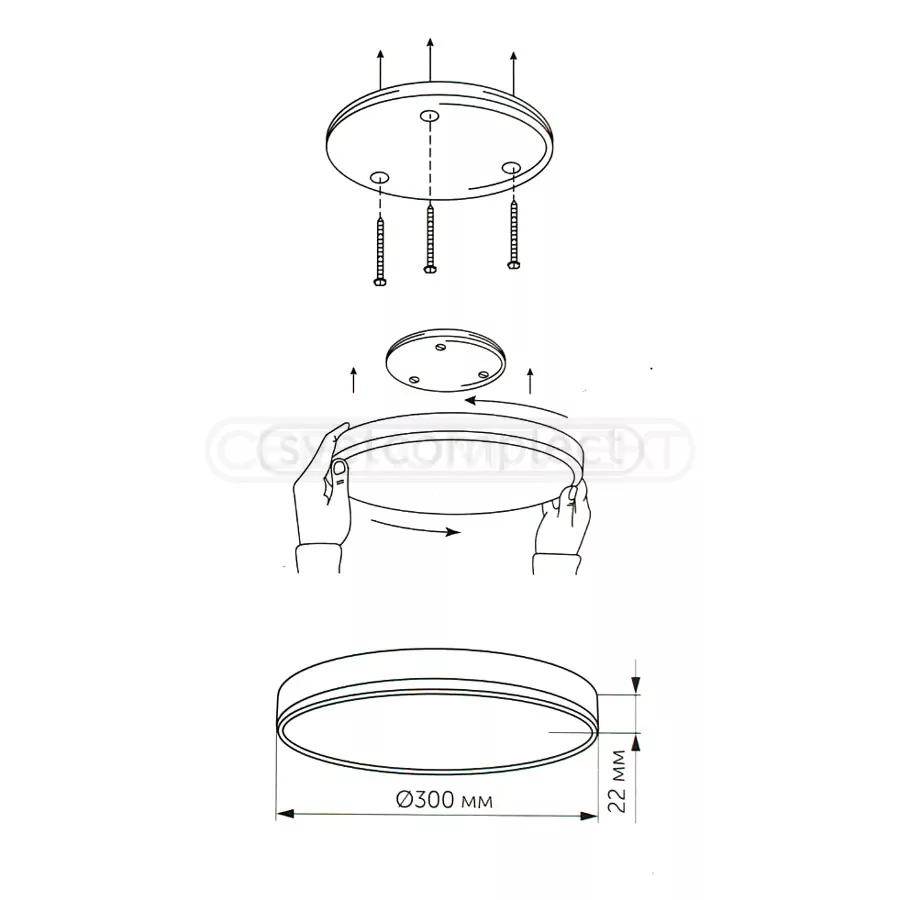 Світильник LED SPIRAL RT-R 28W 4000K WH білий