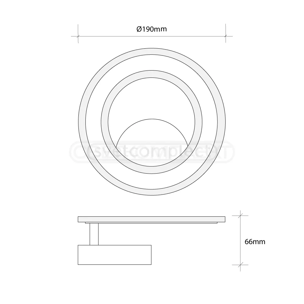 Бра СВЕТКОМПЛЕКТ LED WL-ML-2R CCT 12 W білий