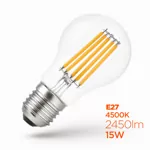 Лампа FIL LS A60 15W 4500K CL 2450Lm LIGHT SET