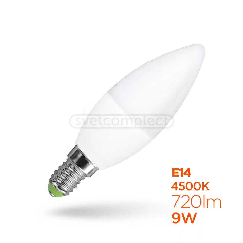 Лампа LED LS С37 E14 9W 4500K CL 720Lm LIGHT SET
