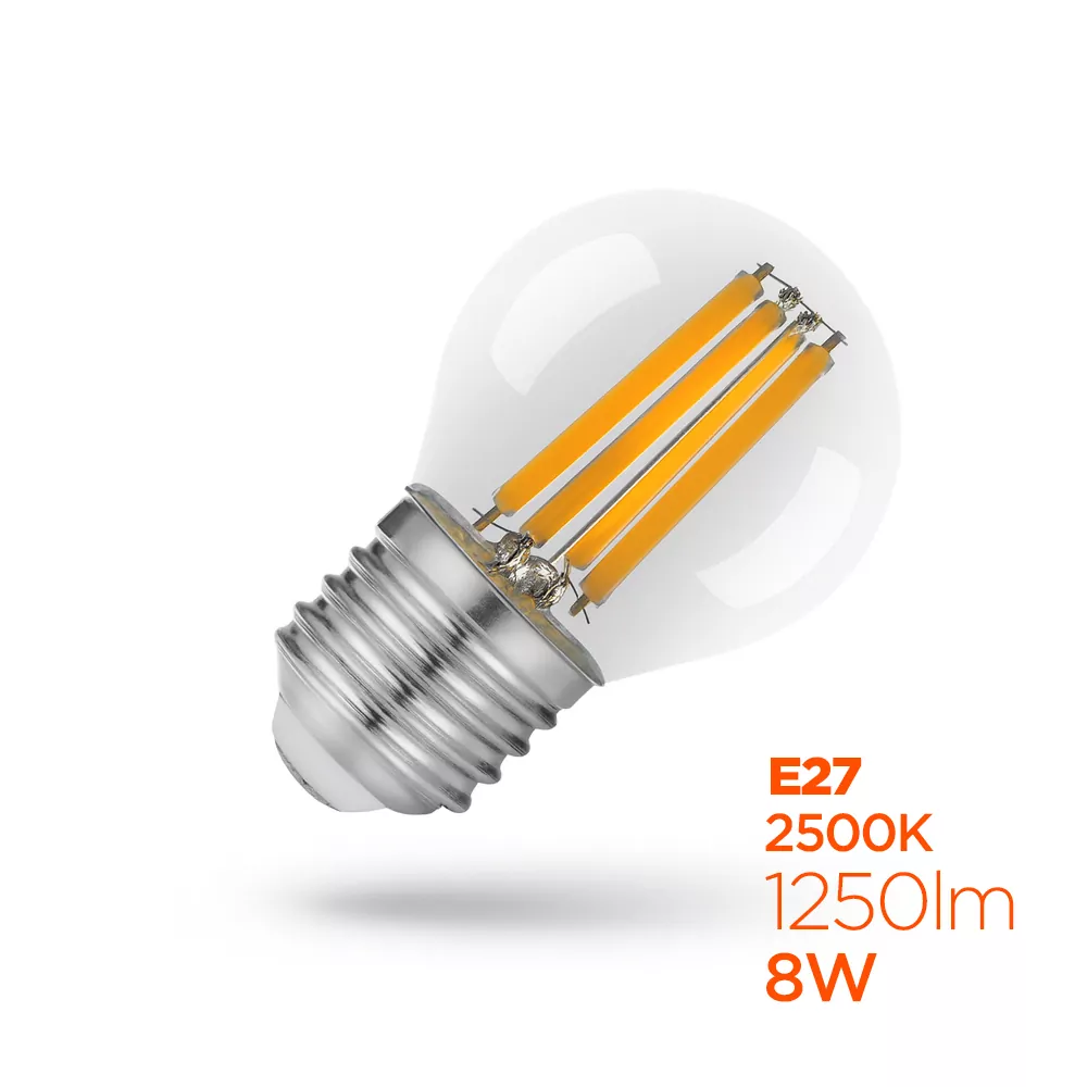 Лампа FIL LS G45 E27 8W 2700K CL 1250Lm LIGHT SET