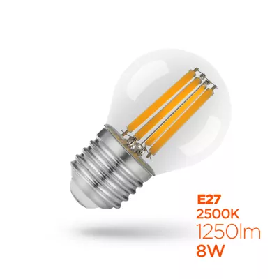 Лампа FIL LS G45 E27 8W 2700K CL 1250Lm LIGHT SET