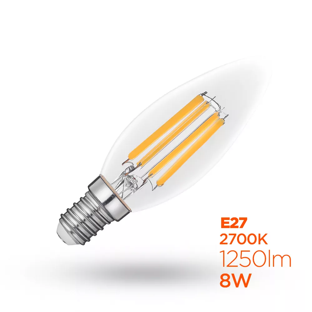 Лампа FIL LS C35 E14 8W 2700K CL 1250Lm LIGHT SET