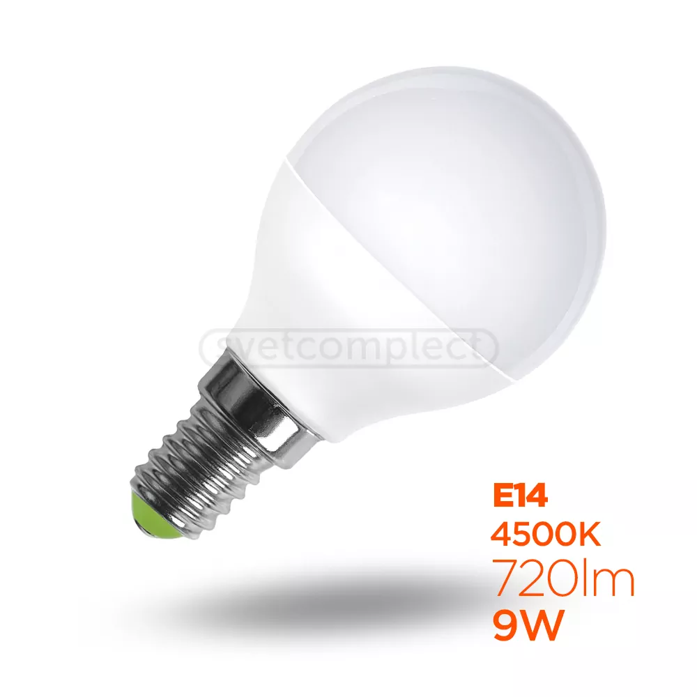 Лампа LED LS G45 E14 9W 4500K CL 720Lm LIGHT SET Лампа LED LS G45 E14 9W 4500K CL 720Lm LIGHT SET