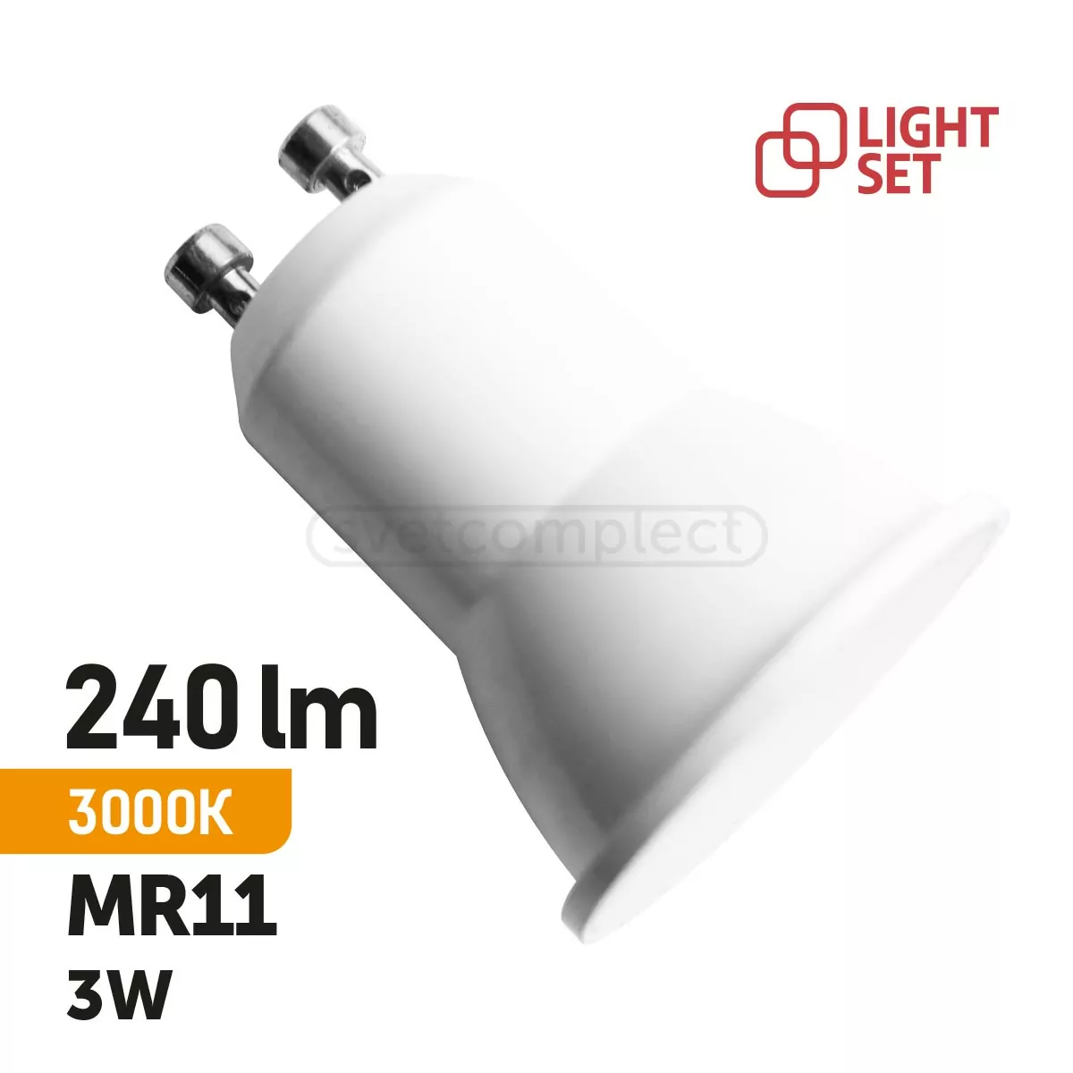 Лампа LED LS MR11-GU10 3W 3000K WH Біла