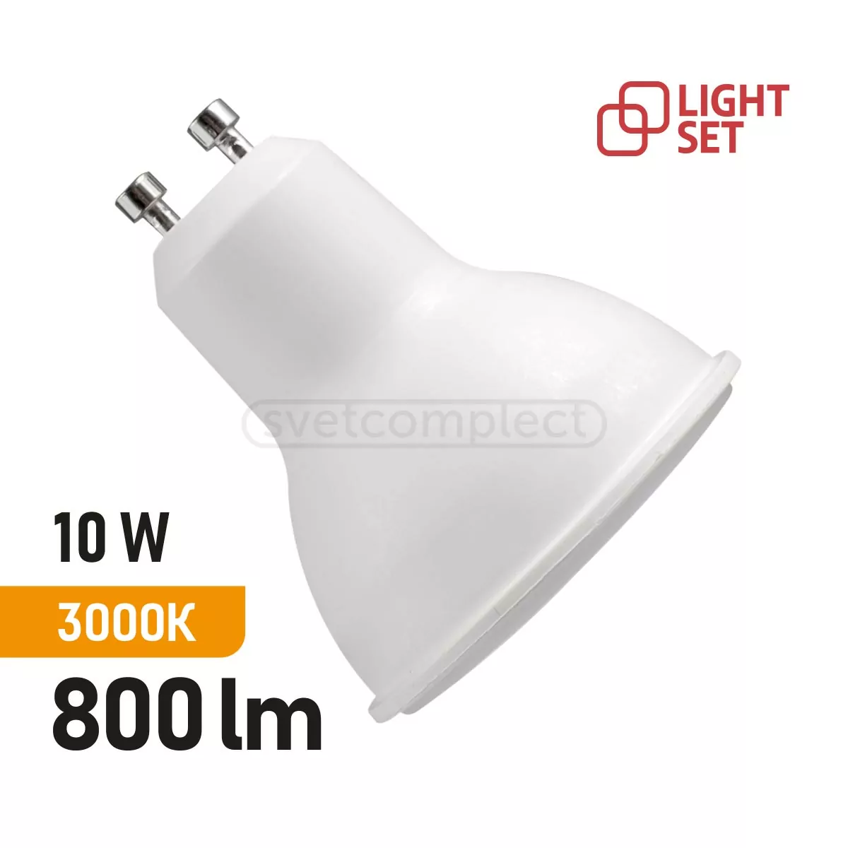 Лампа LED LS GU10 10W 3000K WH Біла