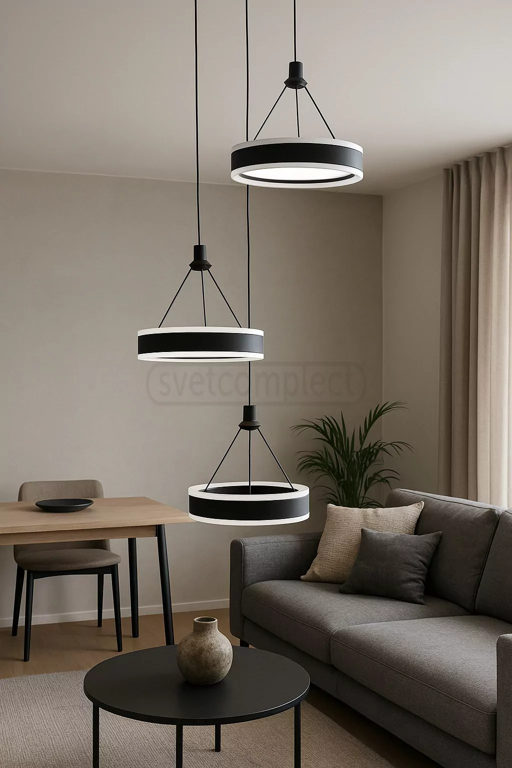 Підвіс світлодіодний VERBA LED 3 PL 2015 60W чорний LIGHT SET 