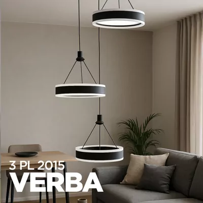 Підвіс світлодіодний VERBA LED 3 PL 2015 60W чорний LIGHT SET 