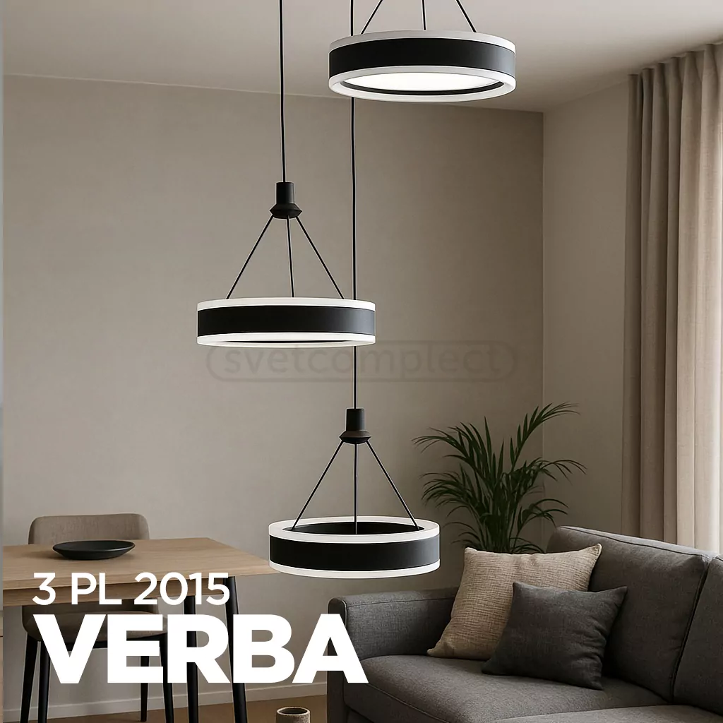 Підвіс світлодіодний VERBA LED 3 PL 2015 60W чорний LIGHT SET 