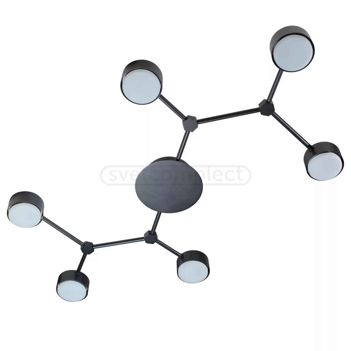 Люстра стельова PROLISOK 6хGX53 чорний LIGHT SET 