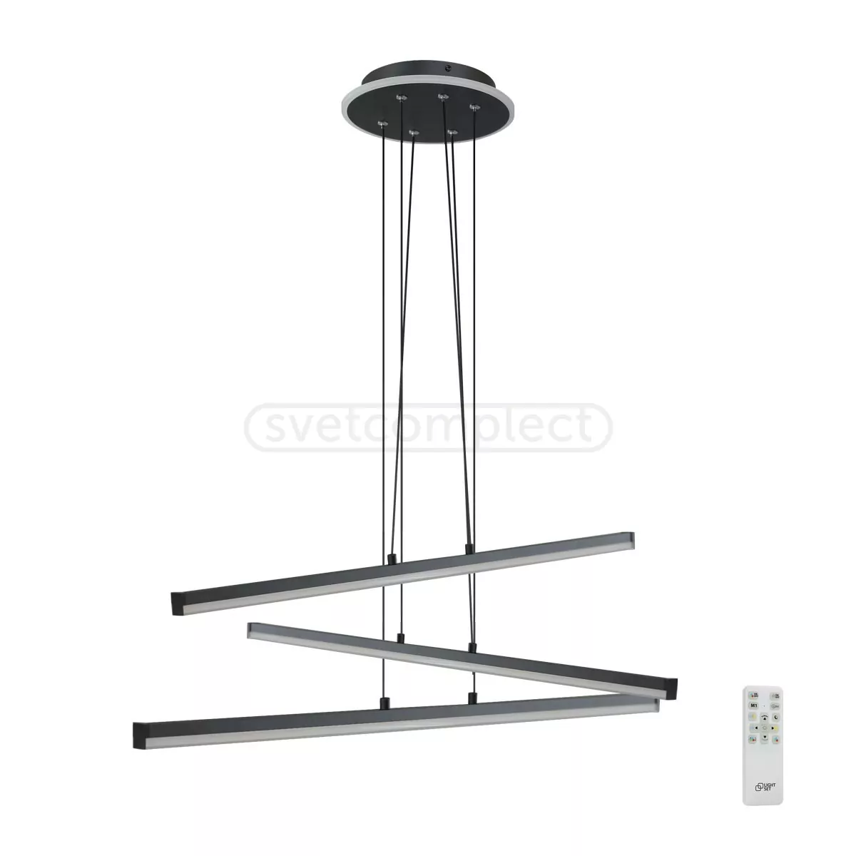 Світильник світлодіодний LED LILEYA LS 8012 55W RC чорний LIGHT SET  Світильник світлодіодний LED LILEYA LS 8012 55W RC чорний LIGHT SET