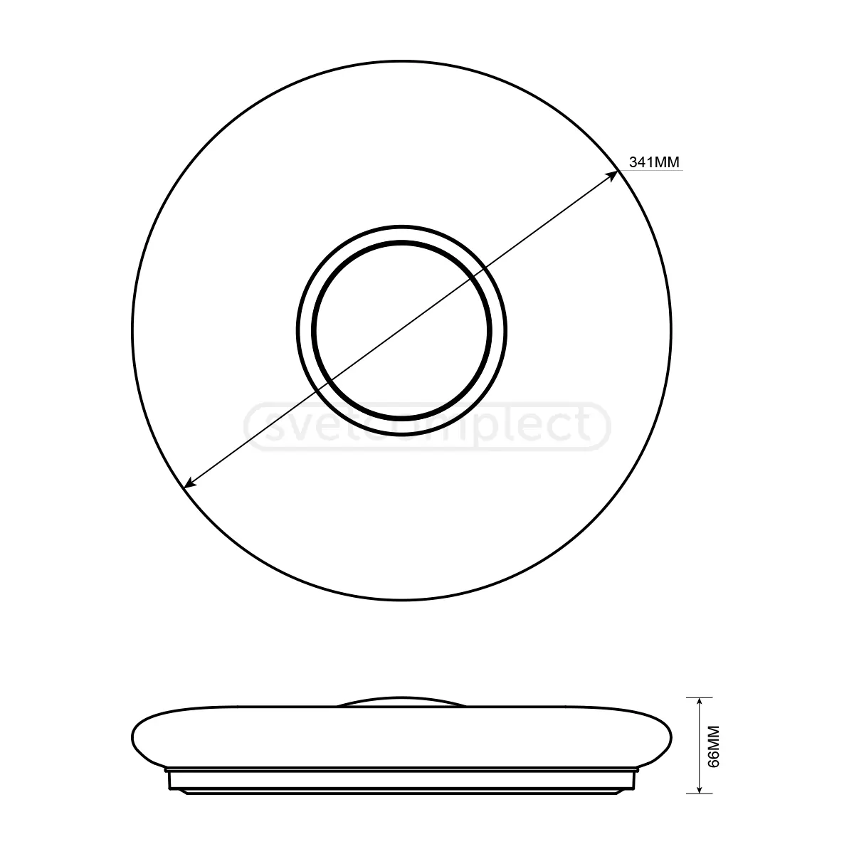 Світильник світлодіодний LYMAN LED 341 R 33W RGB TX IR RC білий LIGHT SET