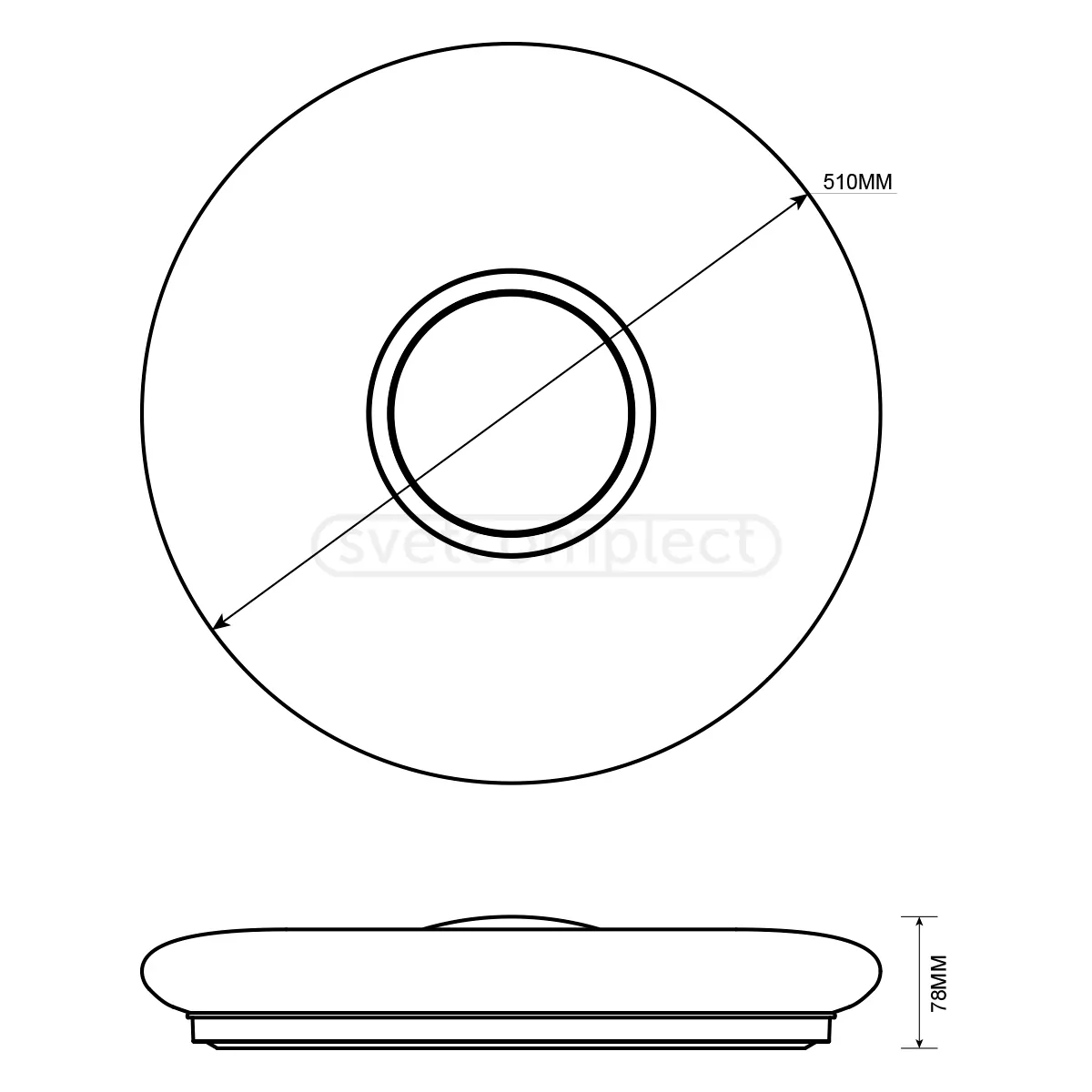 Світильник світлодіодний LYMAN LED 509 R 68W RGB TX IR RC білий LIGHT SET