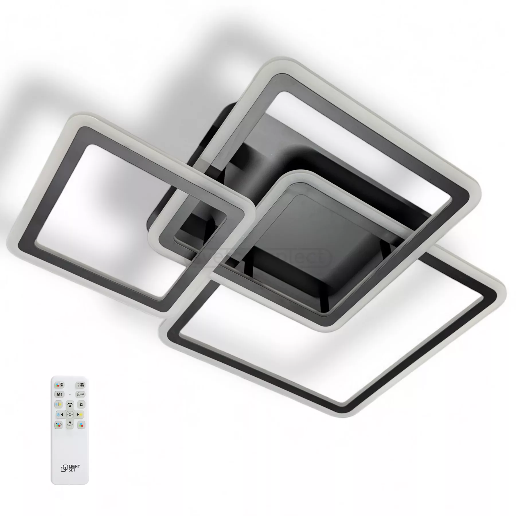 Світильник світлодіодний MAVKA LED 6561 S 75W RGB з пультом ДУ чорний LIGHT SET 