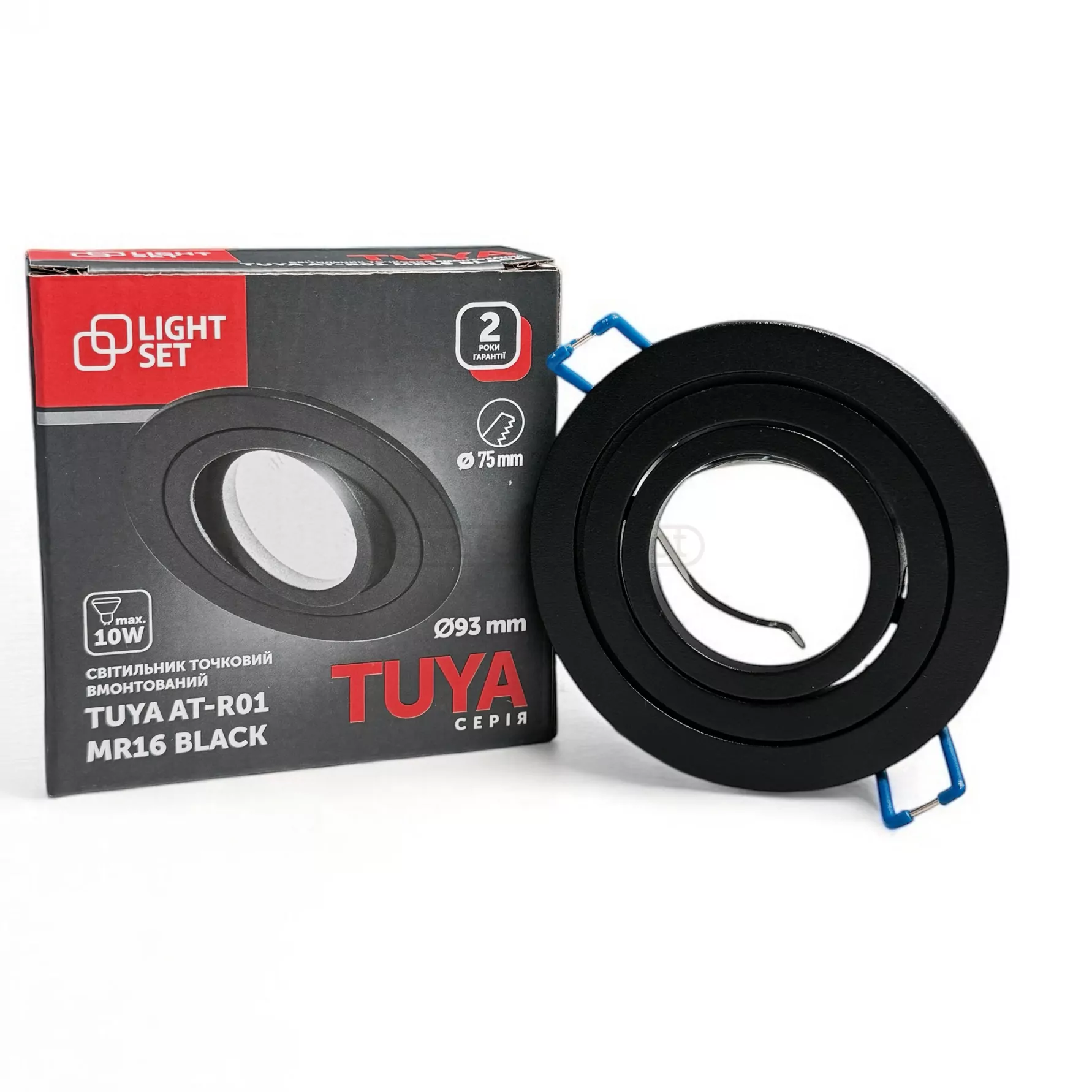 Світильник точковий TUYA AT-R01 1*MR16 чорний LIGHT SET Світильник точковий TUYA AT-R01 1*MR16 чорний LIGHT SET