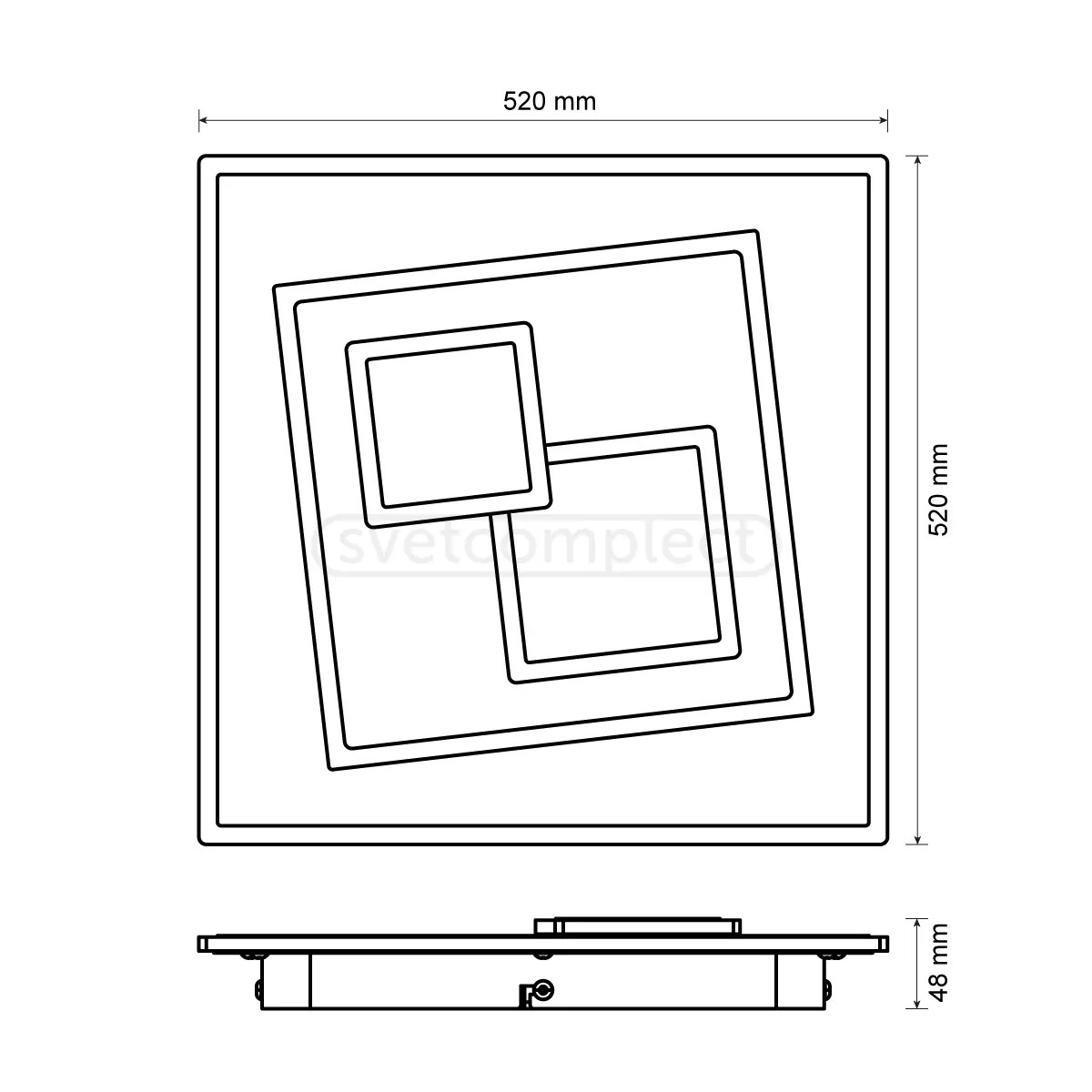 Світильник cвітлодіодний YALYNA LED 5252 100W RC білий LIGHT SET