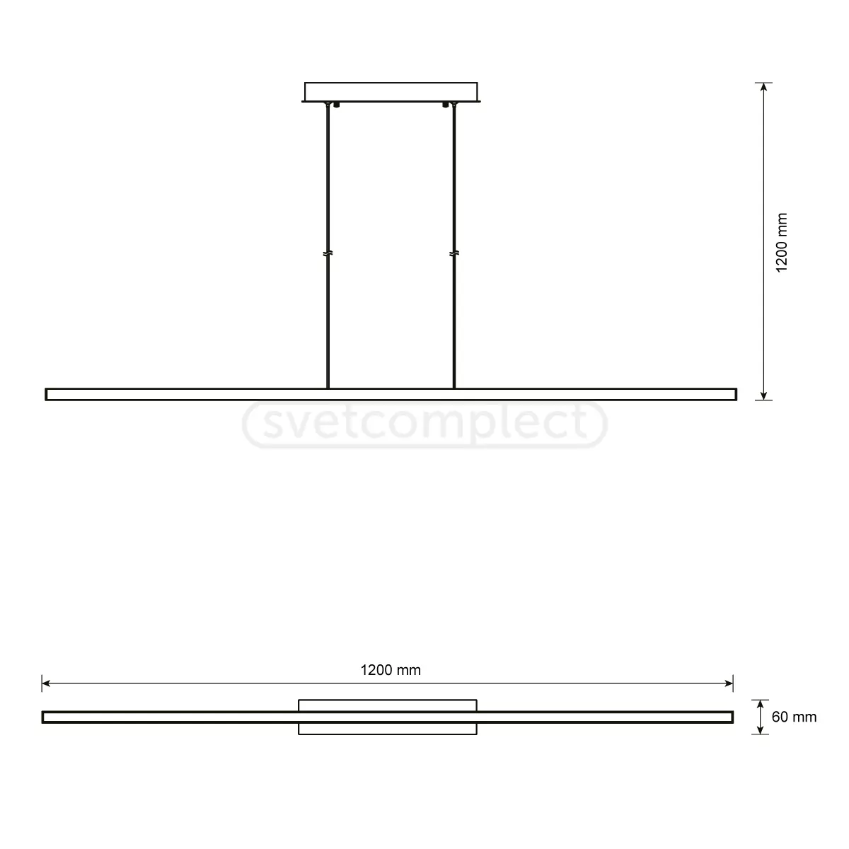 Світильник світлодіодний LED LILEYA LS120 30W RC чорний LIGHT SET