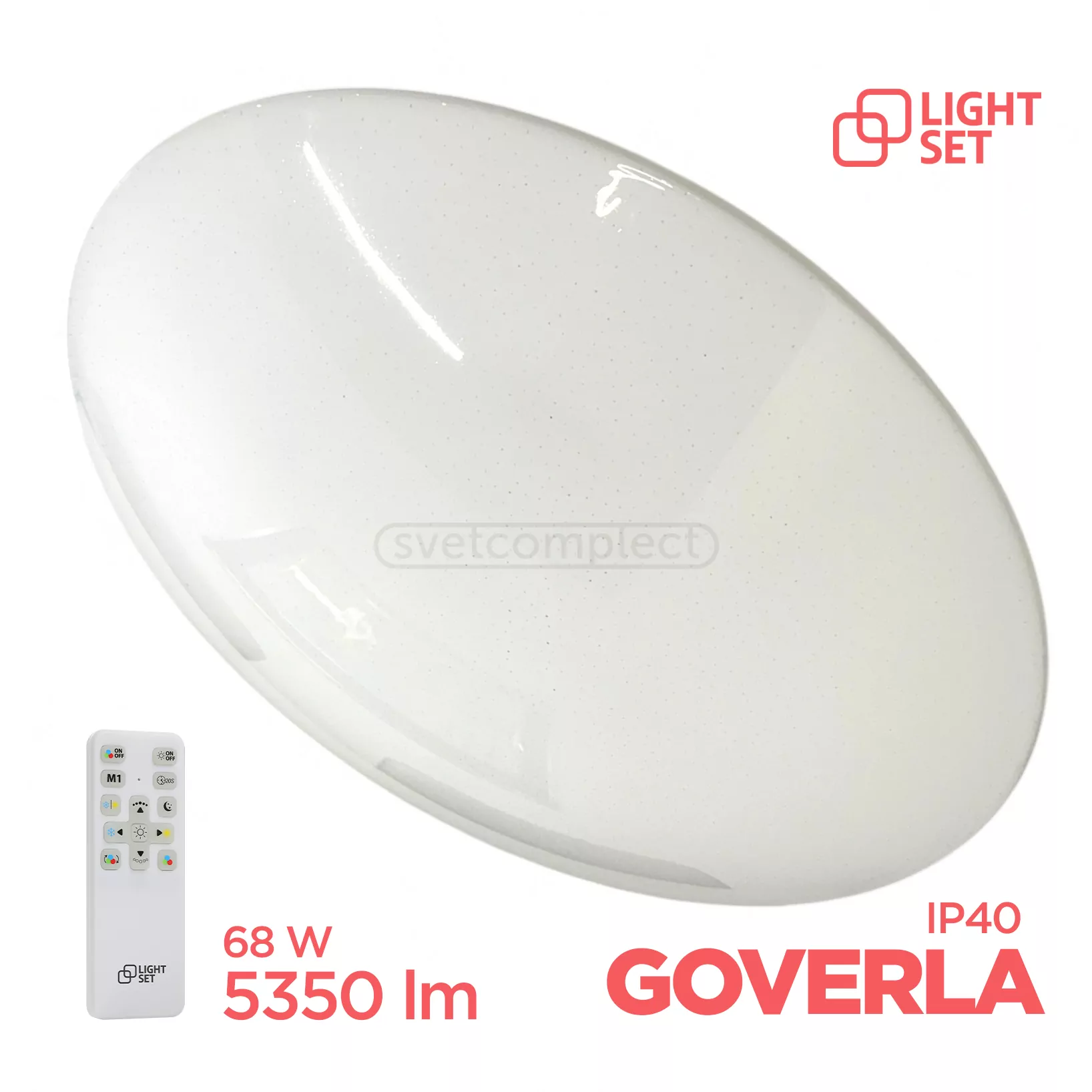 Світильник світлодіодний GOVERLA SL-R 68W RGB TX IR RC білий LIGHT SET