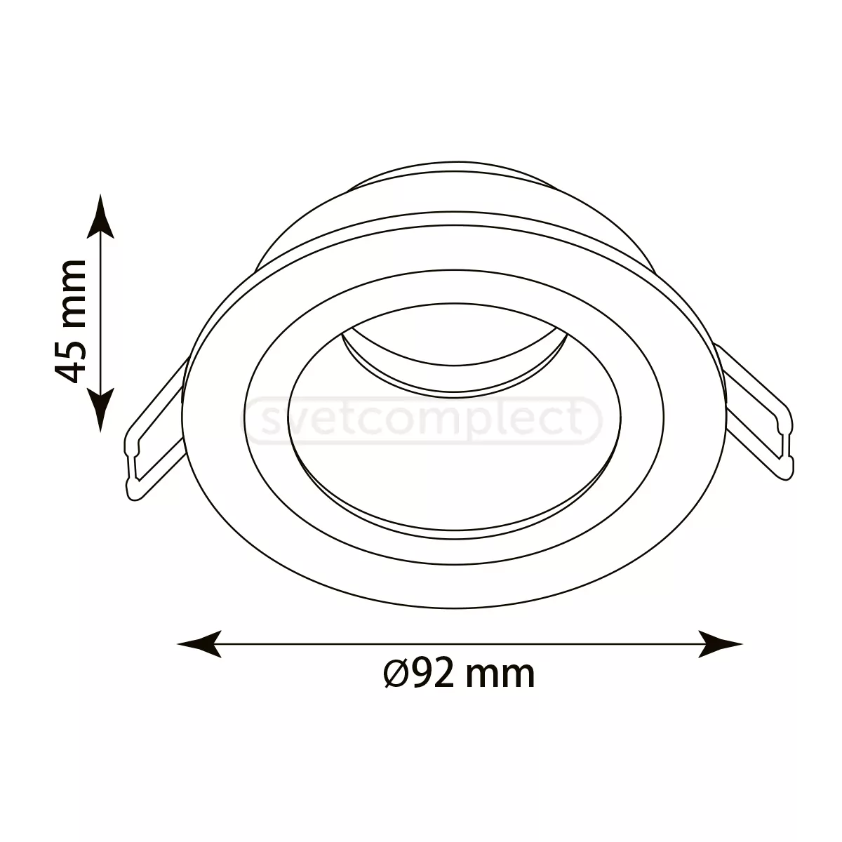 Світильник точковий DUNAY AR11 1хMR16 чорний LIGHT SET