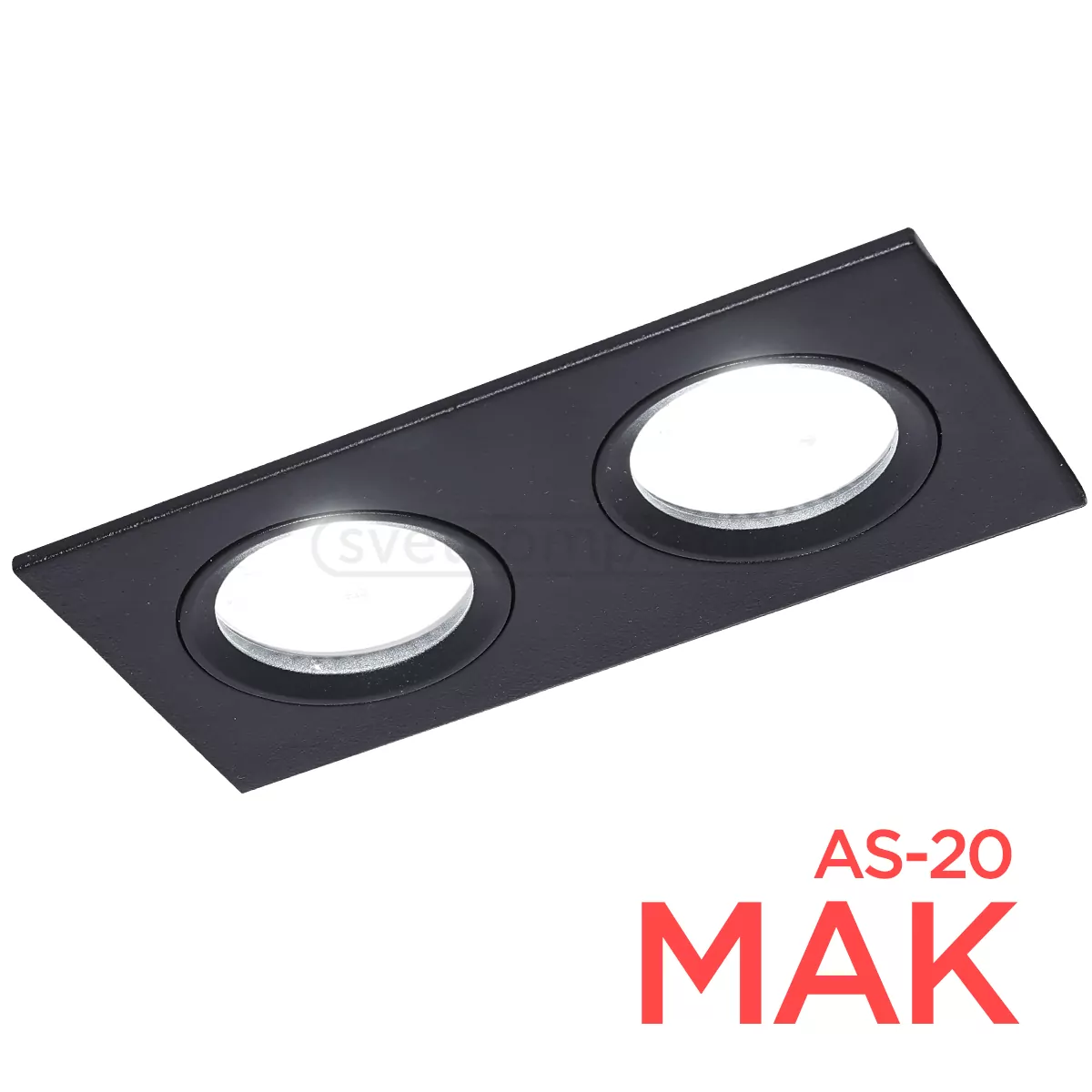 Світильник точковий MAK AS20-2хMR16 чорний LIGHT SET  