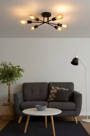 Люстра стельова NADIYA 6хE27 чорний LIGHT SET