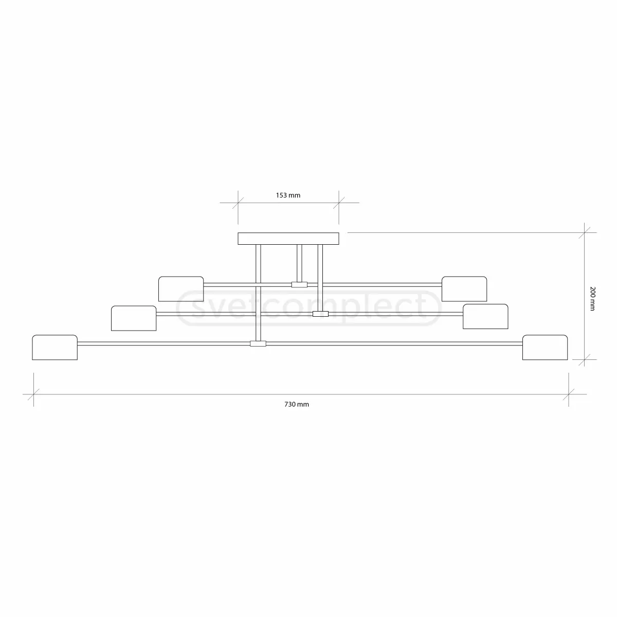Люстра стельова NADIYA 6хE27 білий LIGHT SET
