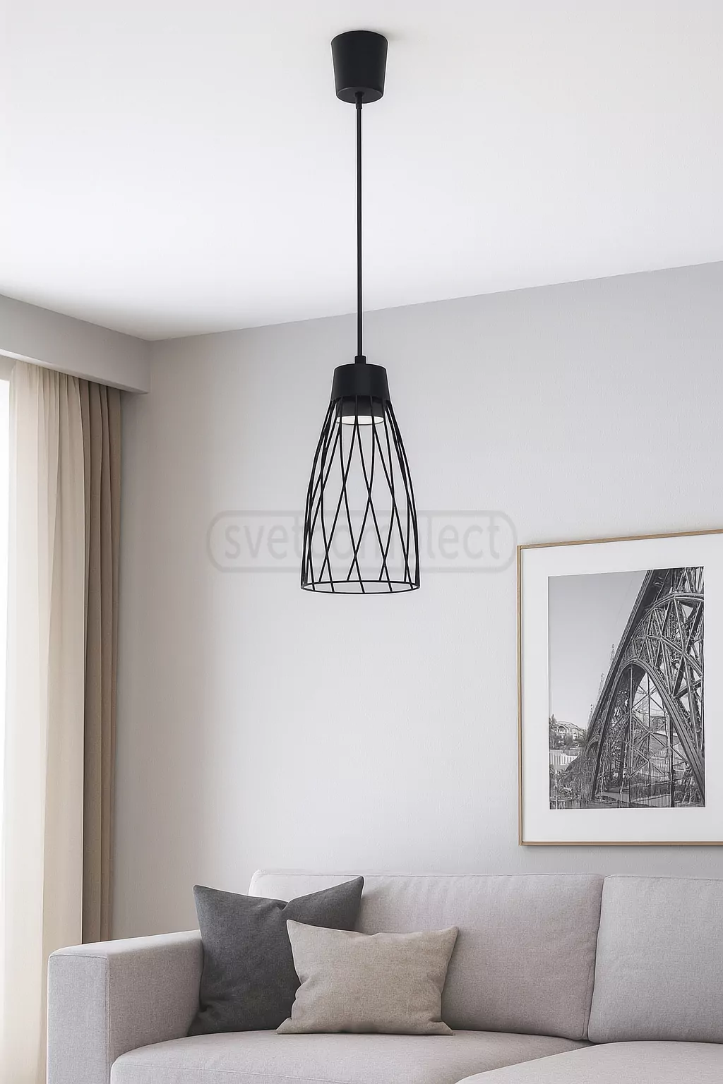Підвіс сітка KOSA 1хGU10  чорний LIGHT SET Підвіс сітка KOSA 1хGU10  чорний LIGHT SET