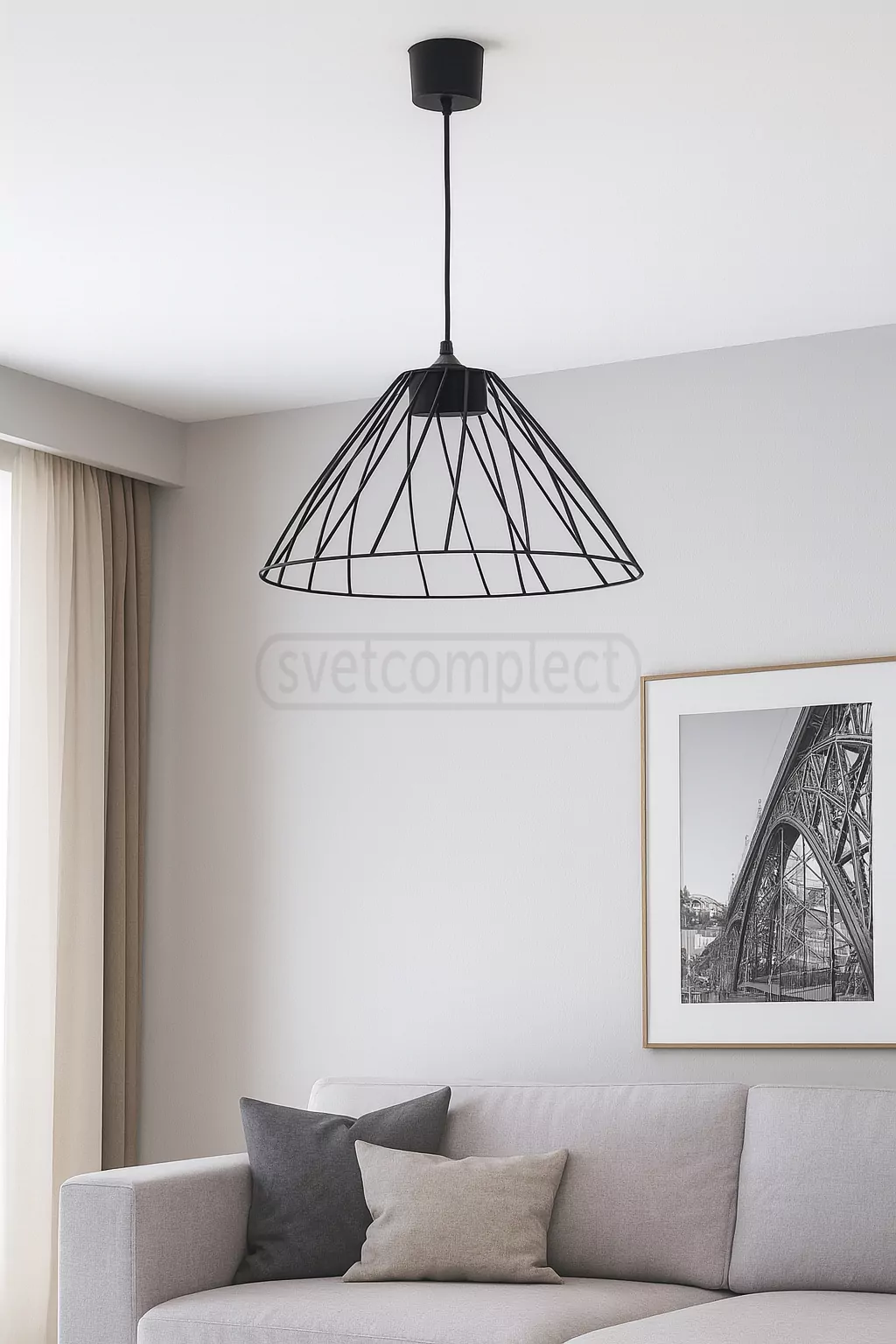 Підвіс сітка KOSA 1хGX53  чорний LIGHT SET Підвіс сітка KOSA 1хGX53  чорний LIGHT SET