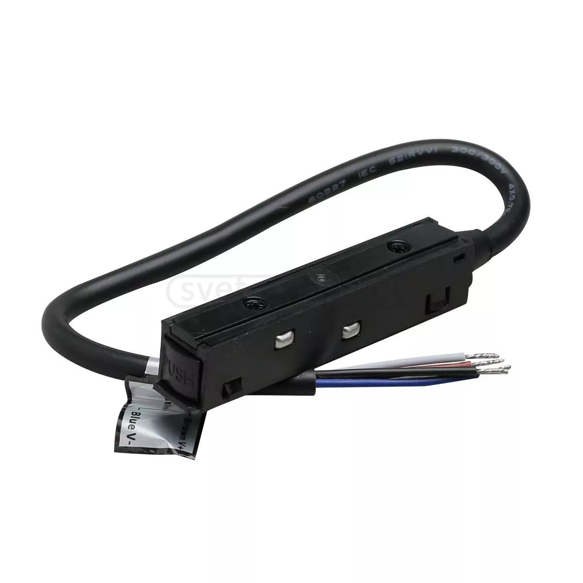 З’єднувач напруги живлення для шинопровіду трекових систем LIGHT SET LSPW-CON 180-26 чорний