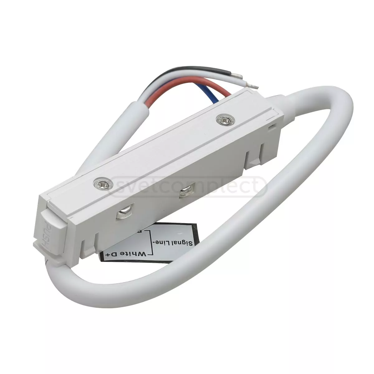 З’єднувач напруги живлення для шинопровіду трекових систем LIGHT SET LSPW-CON 180-26 білий