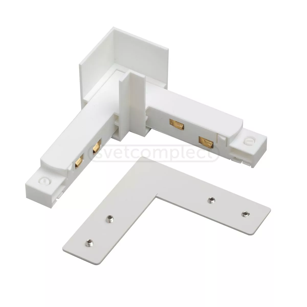 З’єднувач кутовий 90◦ для шинопровіду трекових систем LIGHT SET LSCR-CON 90-26 білий