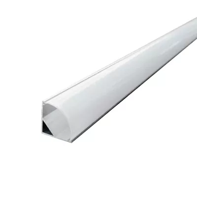 Профіль кутовий накладний LIGHT SET для LED стрічки AL LED PROF CORN 160 2м/уп, SET SILVER