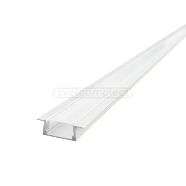 Профіль врізний LIGHT SET для LED стрічки AL LED PROF MORTISE 150 2м/уп, SET SILVER