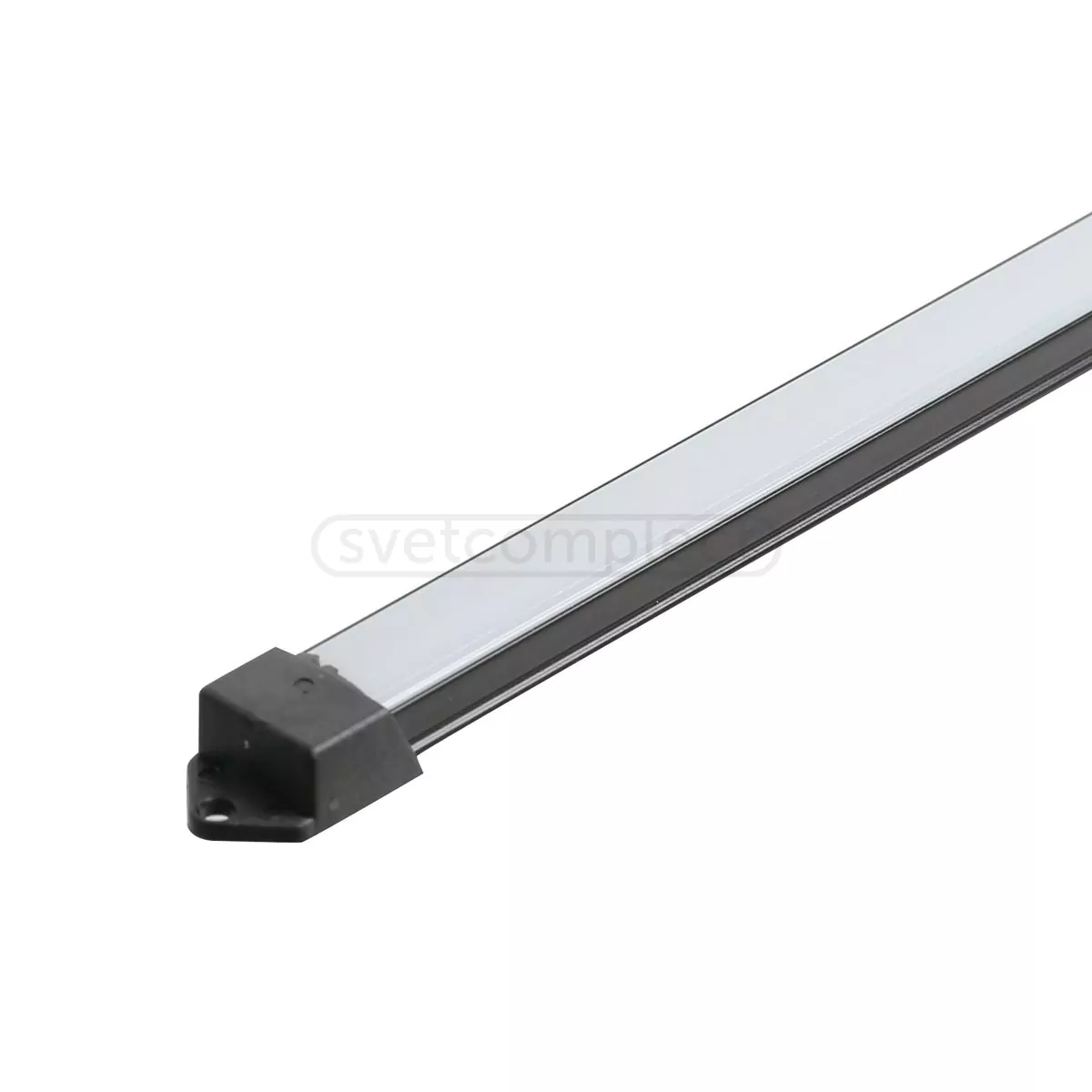 Профіль прямий накладний LIGHT SET для LED стрічки AL LED PROF OVERHEAD 132 2м/уп, SET BLACK