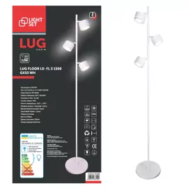 Торшер LUG FLOOR LS-FL 3 1550 3xGX53 білий LIGHT SET