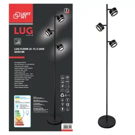 Торшер LUG FLOOR LS-FL 3 1550 3xGX53 чорний LIGHT SET