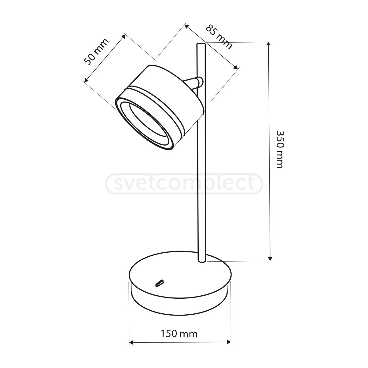 Настільна лампа LUG TABLE LS-TB 8555 1xGX53 білий LIGHT SET Настільна лампа LUG TABLE LS-TB 8555 1xGX53 білий LIGHT SET