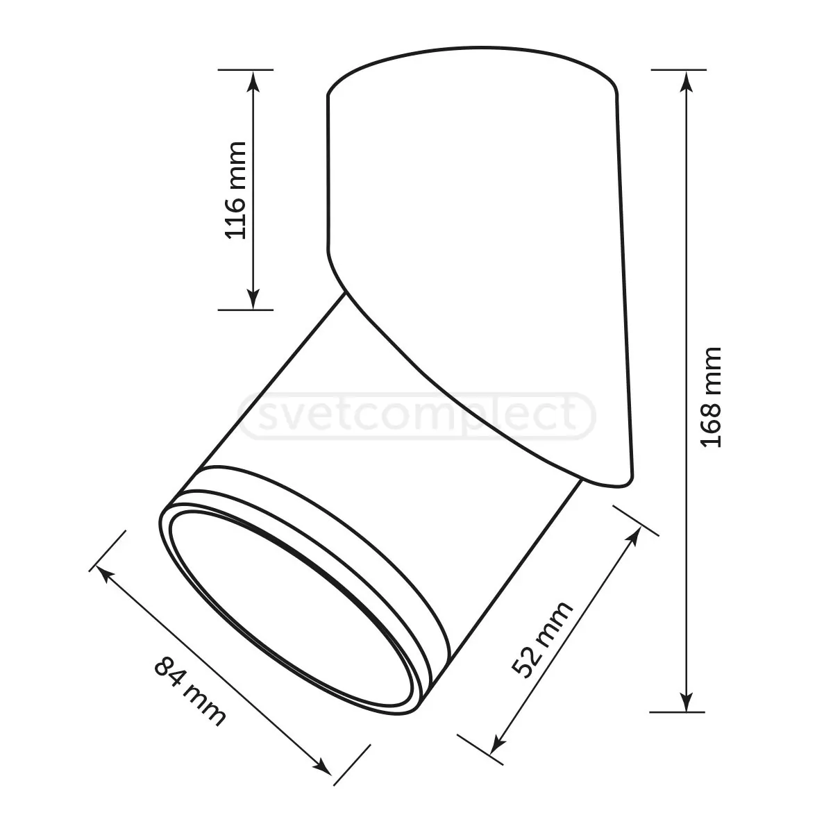 Світильник накладний YAVIR LS MOV-84168 1xGX53 чорний LIGHT SET Світильник накладний YAVIR LS MOV-84168 1xGX53 чорний LIGHT SET