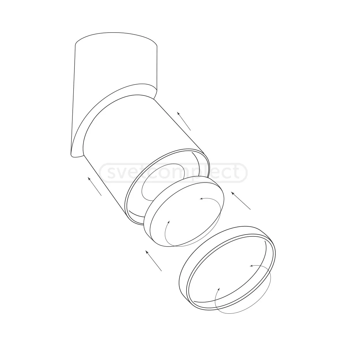 Світильник накладний YAVIR LS MOV-84168 1xGX53 чорний LIGHT SET Світильник накладний YAVIR LS MOV-84168 1xGX53 чорний LIGHT SET