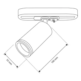 Свiтильник трековий KLEN LSTR 1055 GU10 білий LIGHT SET