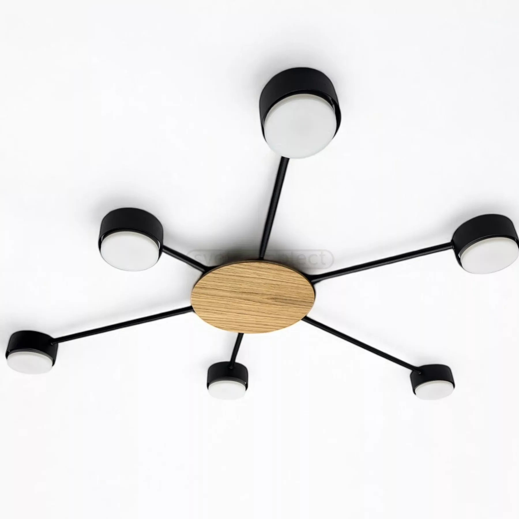 Люстра стельова SVITANOK 6хGX53 чорний LIGHT SET