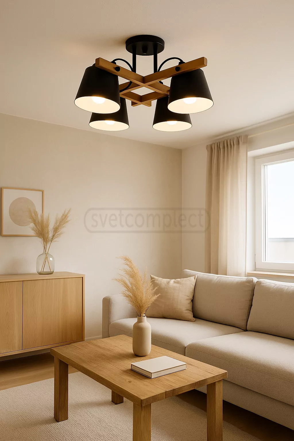 Люстра стельова VOLOSHKA СRL 4xGX53 max.12W чорний LIGHT SET