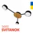 Люстра стельова SVITANOK 3хGX53 чорний LIGHT SET