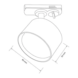 Свiтильник трековий STEP LSTR GX8450 GX53 чорний LIGHT SET