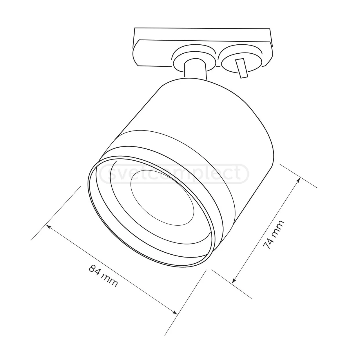 Свiтильник трековий YAVIR LSTR GX8474 GX53 чорний LIGHT SET Свiтильник трековий YAVIR LSTR GX8474 GX53 чорний LIGHT SET