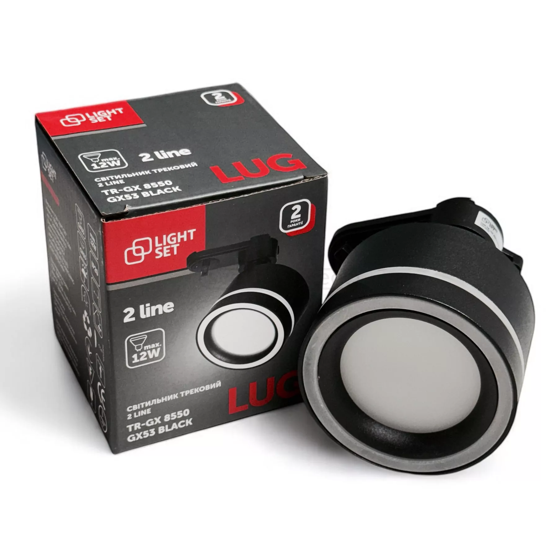 Трековий свiтильник LUG TR-GX 8550 GX53 чорний LIGHT SET Трековий свiтильник LUG TR-GX 8550 GX53 чорний LIGHT SET