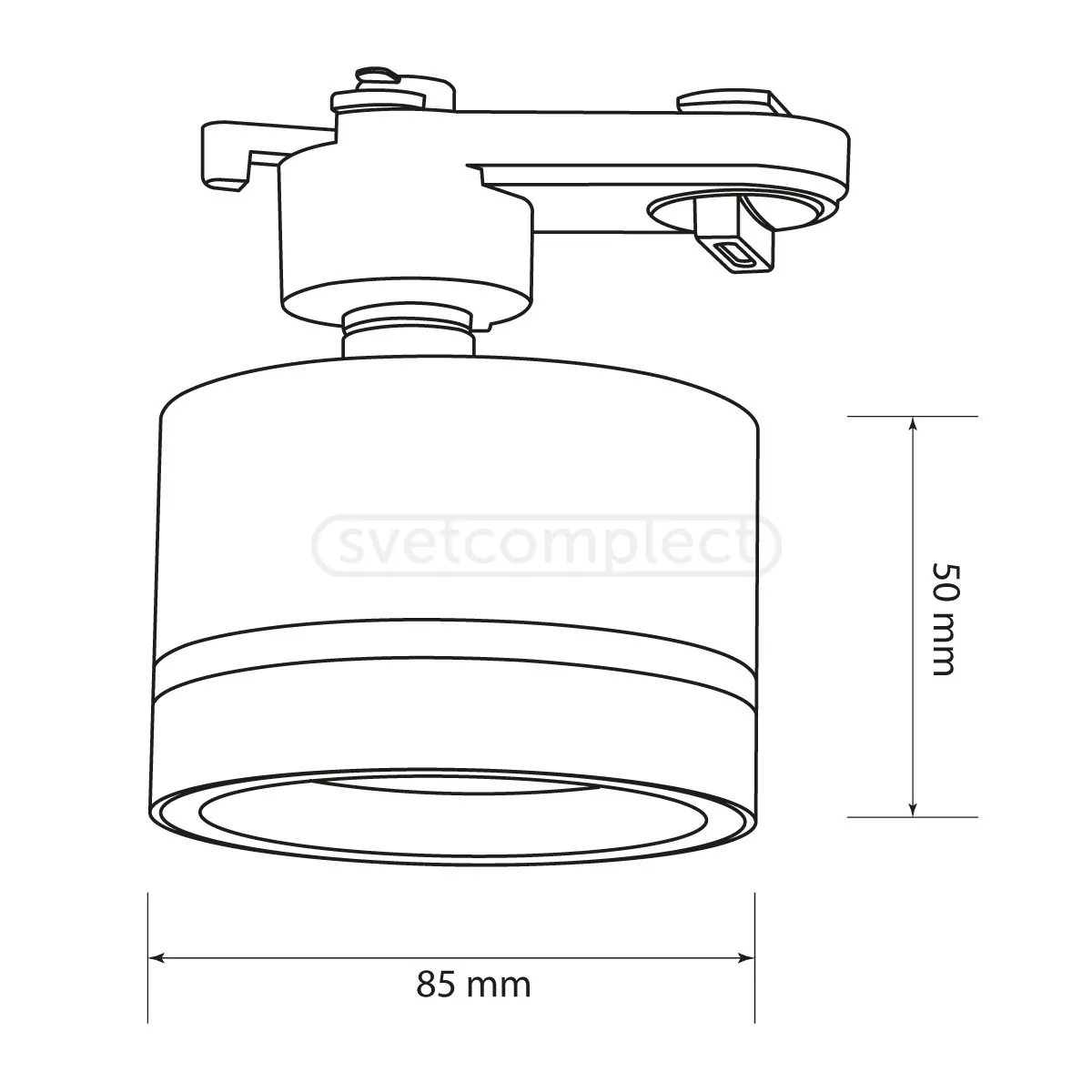 Трековий свiтильник LUG TR-GX 8550 GX53 чорний LIGHT SET Трековий свiтильник LUG TR-GX 8550 GX53 чорний LIGHT SET