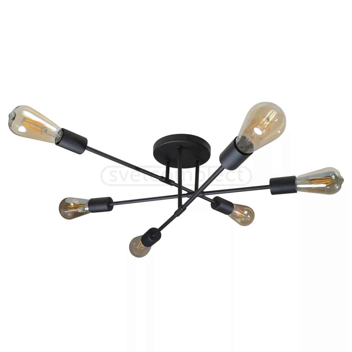 Люстра стельова NADIYA 6хE27 чорний LIGHT SET