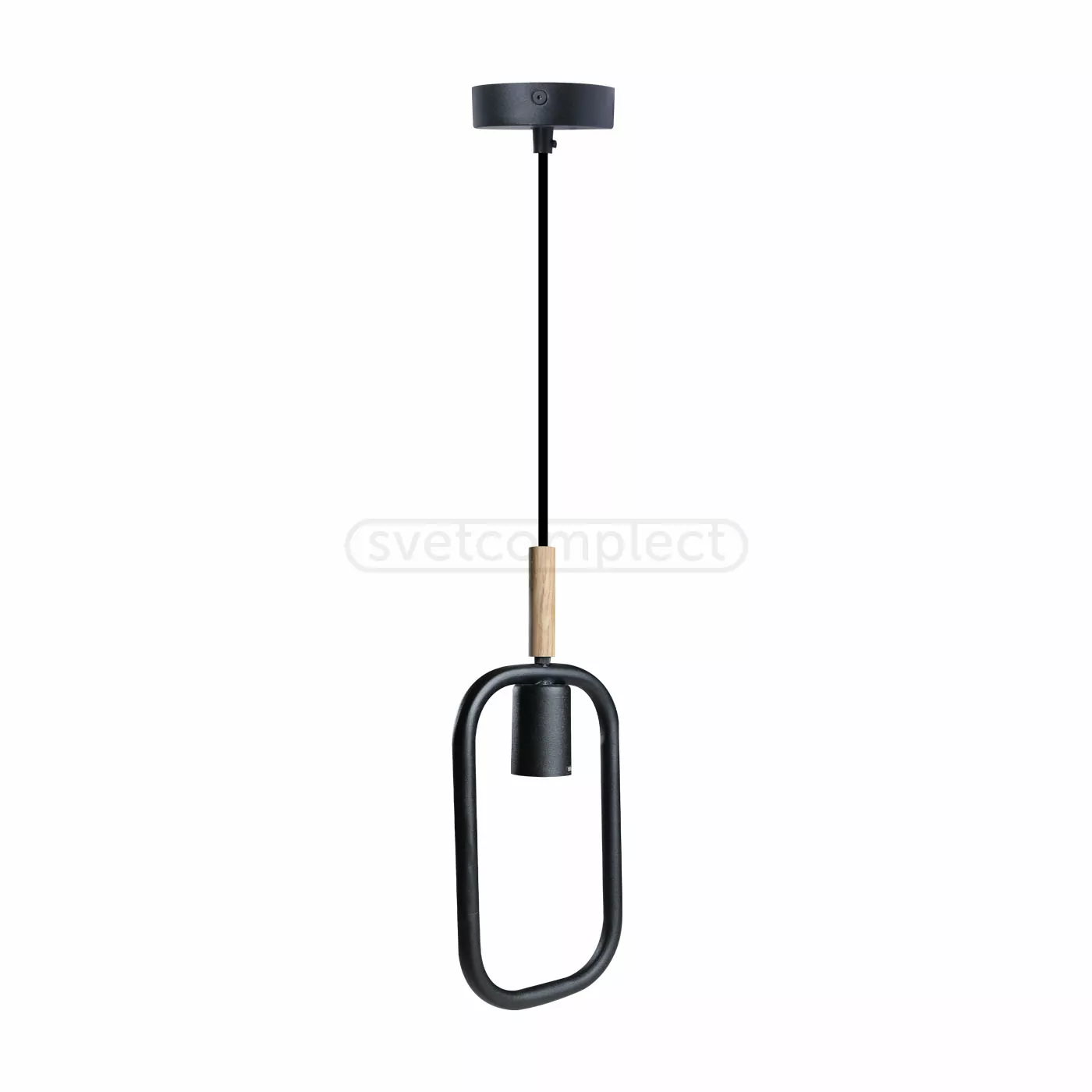 Підвіс OBERIH RL 200х250 E27 1x40W WD/BK чорний LIGHT SET