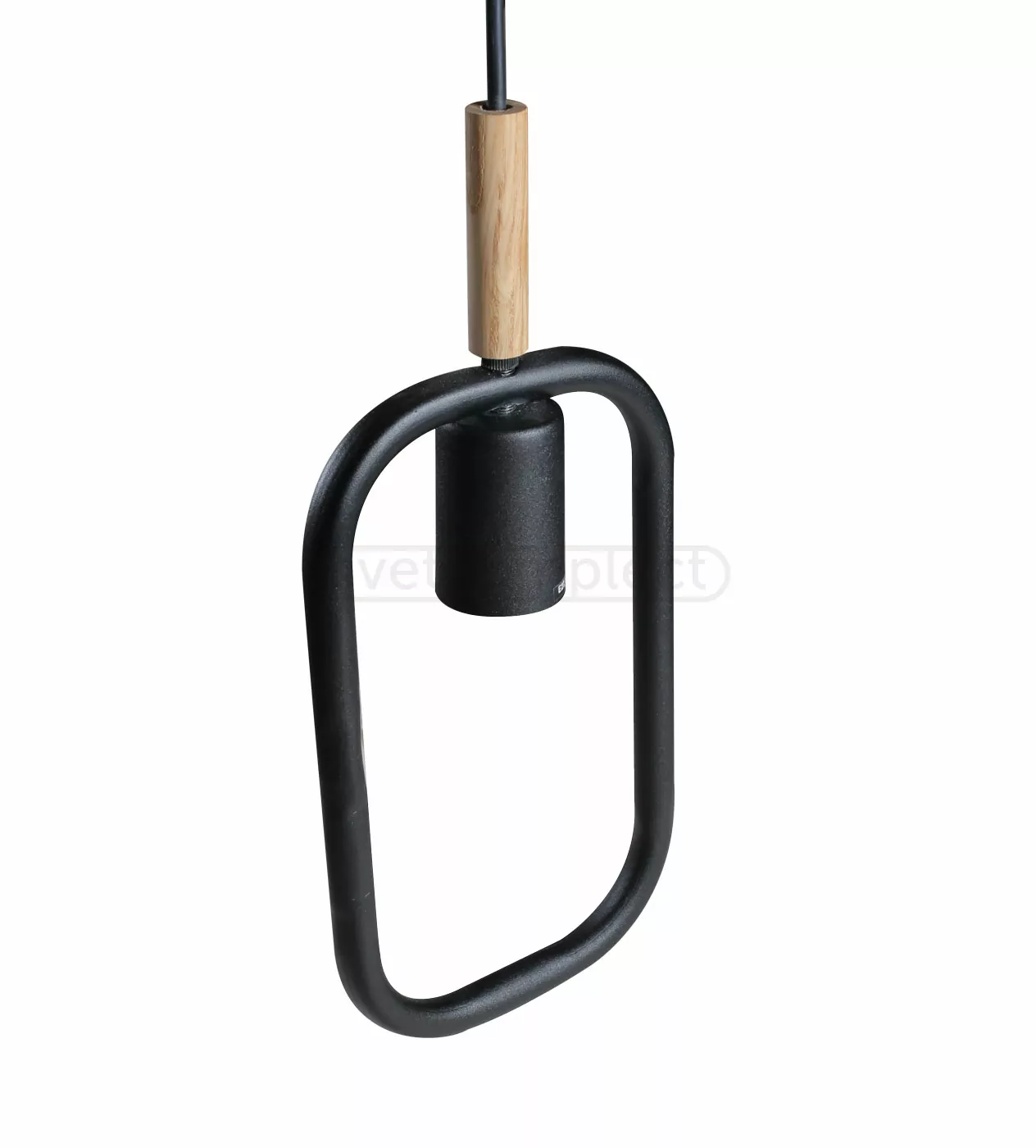 Підвіс OBERIH RL 200х250 E27 1x40W WD/BK чорний LIGHT SET